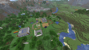 A view of Cinamatic Town at the end of Map 8