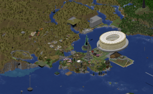 A map of New Harfell on August 28th, 2026.