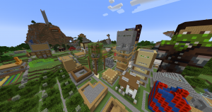 A view of Spawn Town 2, the only Spawn Town of map 7.