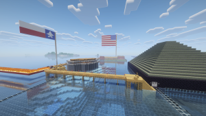 A view of Flag Arena with 2 flags visible.